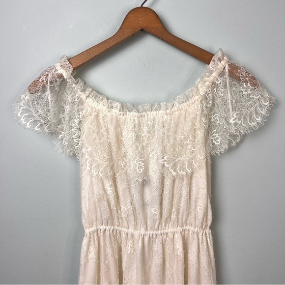 The Kooples Bohemian Ivory Lace Mini Dress - Picture 9 of 14